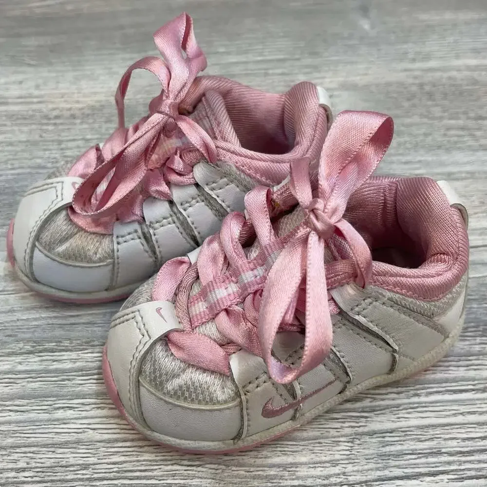 Y2K Vintage 2006 Nike Little Roosh Pink Sneakers Shoes 2 Infant 6-9m Swoosh